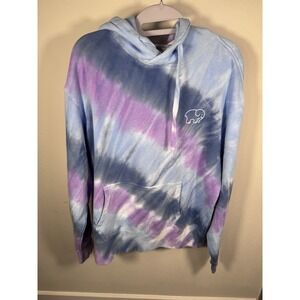 Ivory Ella Tie Dye Hoodie Dusk Stripe Heritage Hoodie Elephant Logo Size S